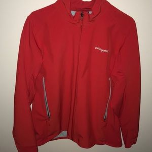 Red Patagonia Polartech windbreaker